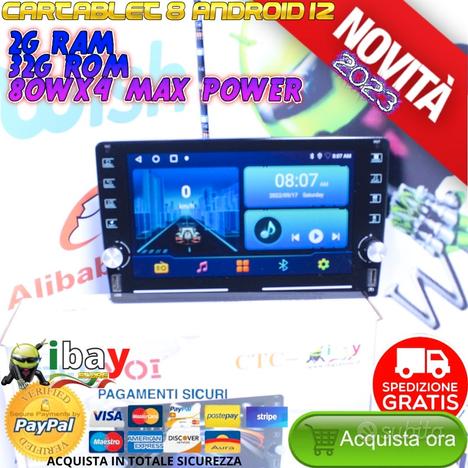 Car tablet 8 pollici android 12 new 2g ram 32g rom usato  Milano