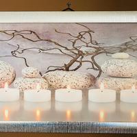 Quadro 100*50 Candele meditazione