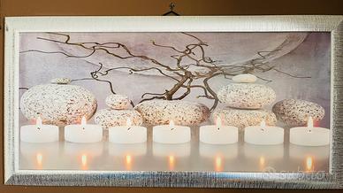 Quadro 100*50 Candele meditazione