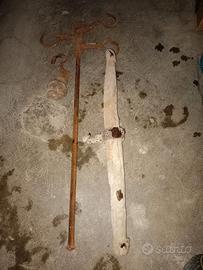 Bascuglia bilancia giuogo per aratro antichi