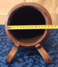 Pignata Brocca Vintage per Fagioli in Rame con due