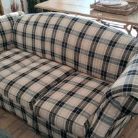 Divano 3/4 posti tessuto scozzese sfoderabile 