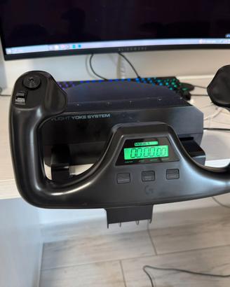 Simulazione G Flight Yoke System + Rudder Pedals