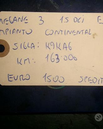 Motore renault 1.5 dti tipo k9k a6 km 163000