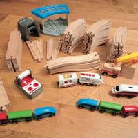 Pista treno con accessori