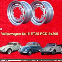 2 pz. cerchi Volkswagen Maggiolino 6x15 ET25 5x205