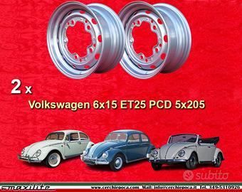 2 pz. cerchi Volkswagen Maggiolino 6x15 ET25 5x205