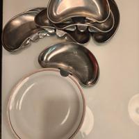  12 piatti ELLEPI3 in acciaio inox 18/10 con clip