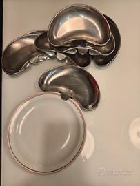  12 piatti ELLEPI3 in acciaio inox 18/10 con clip