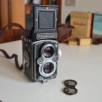 fotocamera Rolleiflex T 1:3,5 f75 ottica zeiss