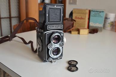 fotocamera Rolleiflex T 1:3,5 f75 ottica zeiss