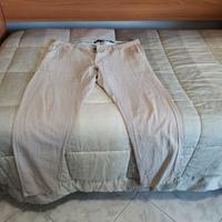PANTALONE LINO BEIGE UOMO PIAZZA ITALIA TAGLIA 52