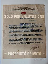 Lettera originale Bugatti 1927