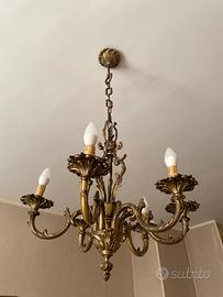 Lampadario in bronzo