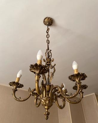 Lampadario in bronzo