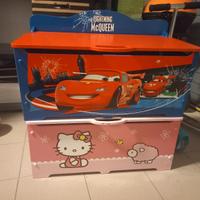 cassapanca bambini cars - hello kitty