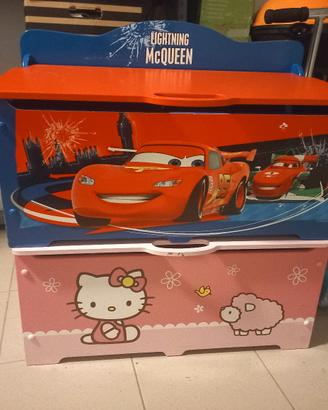 cassapanca bambini cars - hello kitty