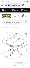 tavolo allungabile con 4 sedie 