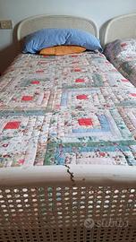 letto singolo stile shabby chic con materasso