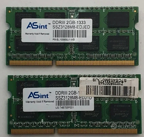 2x Asint DDR3 2GB 1333MHz RAM