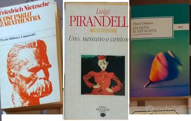 lotto 4 libri:Nietzsche,Moravia,Diderot,Pirandello