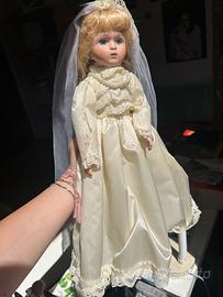 Bambola vintage porcellana