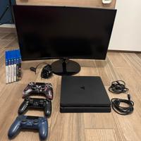 set gaming:Monitor, Ps4, joystick + Scuf, 6 giochi