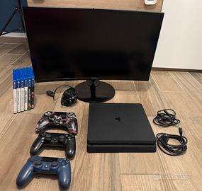 set gaming:Monitor, Ps4, joystick + Scuf, 6 giochi
