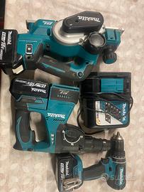 Kit makita taselatore trapano avvitore pialla