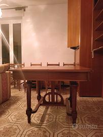 Tavolo vintage allungabile legno massello