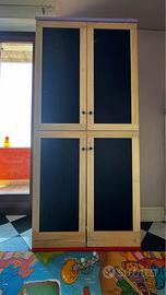 Armadio per cameretta – H 200 cm – Ante lavagna