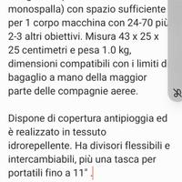 zaino fotografico Manfrotto