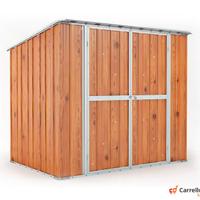 Casetta in lamiera box Acciaio 231x175 fin legno