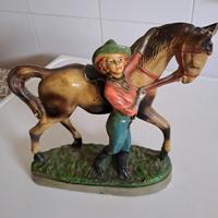 Statua cavallerizza in gesso anni ‘40/‘50