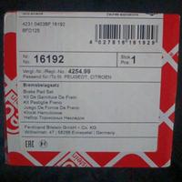 Kit Pastiglie Freni Anteriori Febi 16192