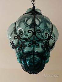 Lampada  a sospensione Vetro Soffiato Vintage