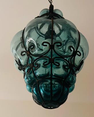 Lampada  a sospensione Vetro Soffiato Vintage
