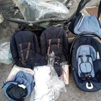 passeggino trio gemellare per gemelli neonati