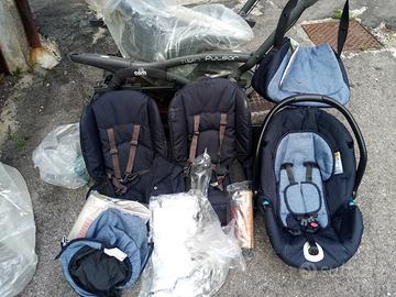 passeggino trio gemellare per gemelli neonati