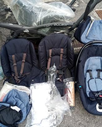 passeggino trio gemellare per gemelli neonati