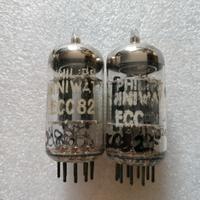 Coppia valvole ecc82 12au7 Philips miniwatt O gett