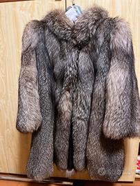 pelliccia vera volpe argentata 