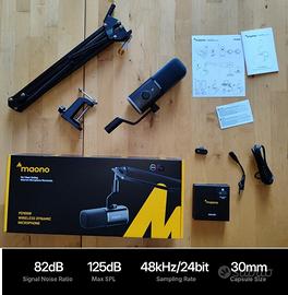 Microfono Wireless RGB per PC e Streaming - Nuovo