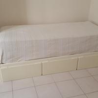 LETTO SINGOLO BIANCO fatto su misura 198×90×31