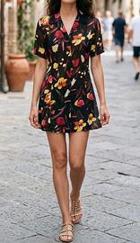 Abito a fiori sartoriale nuovo