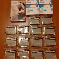18 cartucce Epson + 36 carte fotografiche 10x15
