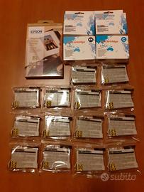 18 cartucce Epson + 36 carte fotografiche 10x15