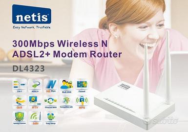MODEM ROUTER ADSL2+, WI-FI, NUOVO, IMMACOLATO.