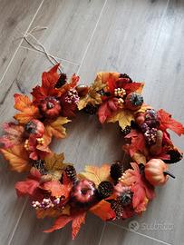 Ghirlanda decorativa fuoriporta autunnale 