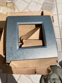 Placca 2 moduli living light grigio native